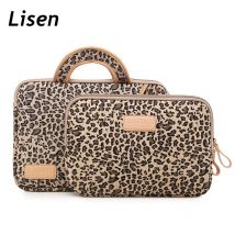 Marke Lisen Laptoptasche 13,3,14,15,6,16 Zoll, Leopard Canvas Sleeve Case für MacBook Air Pro, Mann Dame Frauen Handtasche Notebook PC