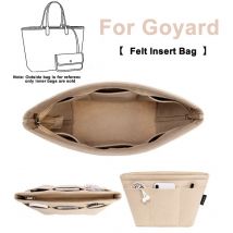 EverToner Felt Insert Bag Organizer for Goyard Tote Makeup Handbag Organizer Travel Inner Purse Women Portable Cosmetic Bags