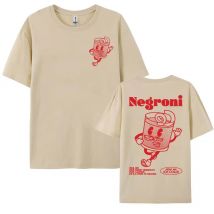Negri Cocktail Drink Funny Meme Graphic Tee Shirt uomo donna Harajuku Cartoon estetica T-Shirt oversize 100% cotone T Shirt