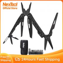 Nextool-Alicates multiherramienta para acampar, Kit de herramientas de mano para el hogar, acero inoxidable, cuchillo plegable para exteriores, alicates multifunción de bolsillo
