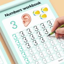 0–100 Übungsbuch zum Schreiben lernen, Punktmatrix, Kopieren von Kalligraphie, Übungsbüchern, digitale Übungsnotizen mit rotem Strich und Stiftkontrolle