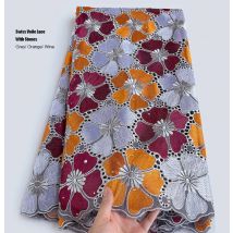 Günstige afrikanische Baumwollspitze, nigerianischer Schweizer Voile-Stoff in der Schweiz, 2025, hochwertige Stickerei, traditionelles Kleid