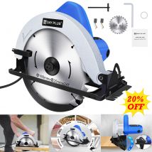 DayPlus Kreissäge, 1500 W, 5000 U/min, elektrische Kreissäge mit Laserführung, 0 bis 45 °