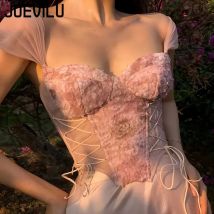 Blume Spitze Tank Top Babes Boho Fischgräten Ernte Top sexy Innen riemen Frauen Sommer Französisch Tube Tops y2k süße Kleidung rosa Korsett