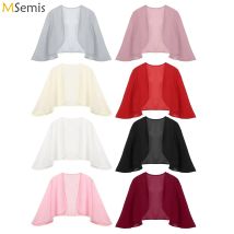 Damen 3/4 Ärmel Chiffon Strickjacke Bolero Jacke Sommer elegante Hochzeits feier Brautkleid Vertuschungen Wickel Schals Achsel zucken