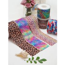 DIY Cartoon Leopard Printed Grosgrain Ribbon For Craft Supplies Sewing Accessories 5 Yards. 49671