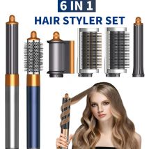 Styler ad aria calda 6 in 1 e spazzola per asciugacapelli Set multi-stylist per capelli con bigodino automatico Strumenti per lo styling dei capelli Regalo per le donne / Adorabile
