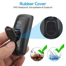 USB Car Motorcycle Charger Dual QC3.0 PD Type-C Universal Car Charger Waterproof and Dustproof 12-24V for Car Boat Marine ATV