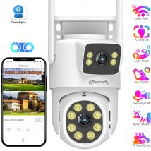 2MP + 2MP Dual Lens Sicherheit Kamera Outdoor WiFi PTZ IP Kamera AI Menschliches Erkennen Auto Tracking Drahtlose CCTV Kamera CamHipro app
