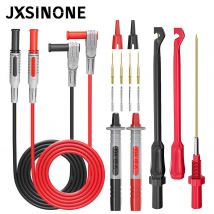 JXSINONE P1033B Kfz-Multimeter-Messleitungen-Set mit Drahtpiercing-Punktionssonden, 4 mm Bananenstecker, Messleitungen, Prüfspitzen