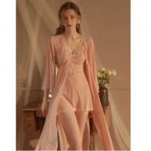 Neue Damen Robe Fee Nachtwäsche Eis Seide Schlinge V-Ausschnitt Spitze Dessous Paar Spaß sexy Versuchung Nachtwäsche Home Kleidung Set