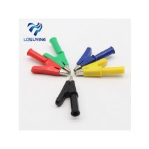 Cleqee P2002 2PCS 5 Color 380V 20A Crocodile Alligator Clips Safety Test folders For 4mm Banana Plugs