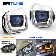 High Configuration LED Angel Eye DRL Kit for 2013 VW Golf 7 Headlight Retrofit Bi-xenon Projector Lens Turn Signal Car Styling