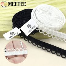 5/10/20M Meetee 15mm elastisches Band U-Welle Spitzenbesatz Nylonband zum Nähen von Kleidern Dekoration Hochzeit DIY Kleidungsstück Bastelzubehör