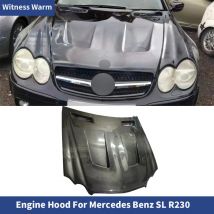 Für Mercedes Benz SL Klasse R230 Carbon Fiber Front Motorhaube Motorhauben Motorabdeckungen Lüftungsschlitze