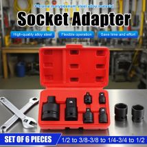 Juego de herramientas de llave manual, juego de adaptadores convertidores de enchufe, adaptador reductor 1/4 1/2 3/8 3/4 para herramientas de reparación de garaje de bicicleta y coche