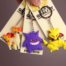 Pokemon PVC Pikachu Charmander Jigglypuff Squirtle Portachiavi Carino Gengar Portachiavi Portachiavi Borsa Auto Appeso Fit Uomo Ragazzo Chiave Ciondolo