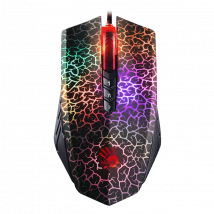 A70 Bloody Light Strike Black Gaming Mouse, 100-6200 CPI Adjustable, 6 Sniper Modes, Durable X Glide Metal Armor Boot