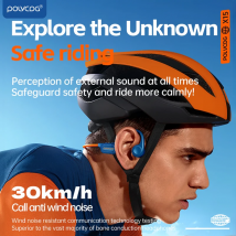 POLVCDG Auricolari per esercizi a conduzione ossea con memoria da 32 GB IPX6, auricolari Bluetooth resistenti al sudore e alla pioggia, auricolari da ciclismo