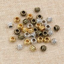 8x6mm 30pcs Loch Größe 3,7mm Antike Gold Bronze Silber Überzogene Ball Handgemachte Charme Anhänger Schmuck, der für Armband Halskette