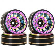 26g Bunte Aluminium + Messing 1,1" Beadlock Felgen für 1/24 1/18 Rc Crawler Auto Axial Scx24 Ax24 Traxxas Trx4m Fms Fcx24