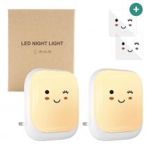 2 stücke Lichtsensor Nachtlichter Nachtlicht Stecker in Wand Dämmerung zum Morgengrauen Sensor führte Nachtlicht für Schlafzimmer Flur Küche Bad