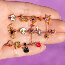 Neue Halloween Gothic Nette Öl Tropf Kürbis Geist Schädel Stud Ohrringe Für Frauen Mode Schmuck Geschenk Großhandel