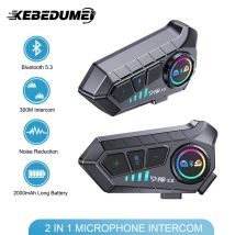 Motorrad Intercom Bluetooth Headset Helm für 2 Fahrer Intercom cator wasserdicht wasserdicht Kopfhörer Inter phone BT 5,3