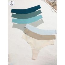 7 Teile/satz Frauen Nahtlose Eis Seide Höschen V-Taille Unterwäsche Sexy Sport Briefs Höschen Weibliche Weiche Ultra-dünne Dessous g-string