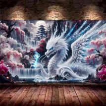 Eisdrache, Fantasie-Landschaft, Wasserfall, Tier, DIY 5D-Diamantgemälde, neu, 2025, voller Mosaik, Diamant-Stickerei, Verkauf, große Größe