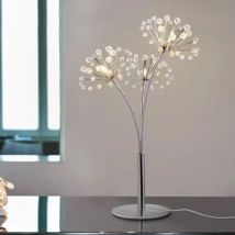 Nordic Kreative Löwenzahn Kristall Blume LED Tisch Lampe Wohnzimmer Schlafzimmer Nacht Lesen Studie Kunst Dekor Beleuchtung Schreibtisch Licht