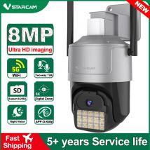 Vstarcam 8MP 5GHz WIFI PTZ 8X Zoom Kamera Smart AI Menschliche Erkennung Kamera Wasserdichte Voll farbe Nachtsicht 2way Sprechen 4K Kamera