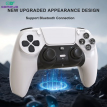 GAMINJA P50A Controller di gioco wireless per PS5/PC Bottoni in cristallo trasparente Giroscopio a sei assi con touchpad ergonomico