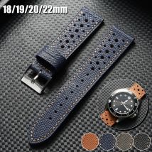 Vintage Genuine Leather Watch Strap Quick Release Bracelet 18mm 19mm 20mm 22mm Men Women Universal Cowhide Bands Breathable Belt