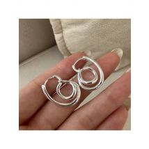 Real S925 Sterling Silver Niche Design Sense Retro Knotted Wire Ear Buckle Ancient Chinese Style Simple Retro Earrings