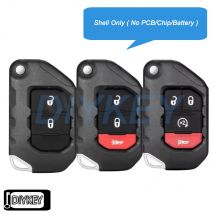2 3 4 Tasten Fall Flip Fernbedienung Auto Schlüsselanhänger Shell Cover für Jeep Wrangler Rubicon Sahara JK JL Gladiator 2018 2019 2020 2021-2024