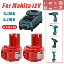 3.0Ah/4.0Ah Per Makita 12V NiMH Batteria Ricaricabile Utensili Elettrici di Ricambio Trapano Bateria con caricatore PA12 1220 1222 1235 1233