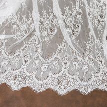 (1.5x3meters) Fashion High Quality Handmade Dress DIY White Eyelash Lace Manual DIY Trimming Fabric Curtain Decoration