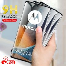 3 pezzi 9H copertura in vetro corvato per Motorola Moto Edge 50 60 Fusion 40 Neo protezione schermo in vetro temperato Edge50 Ultra 50 Pro Edge40