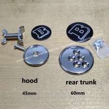 45/60mm Auto Vorne Emblem Abzeichen Modifizierte Motorhaube Hinten stamm B logo abzeichen für BRABUS W203 W204 W205 W254 W210 W211 W220 C E S