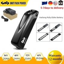 Original 21700 EBike Batterie 48 V 36 V 52 V 20 Ah 14,4 Ah 19,2 Ah 24 Ah 60 V Hailong Polly Pack für Elektrofahrrad 250 W-1500 W Motor