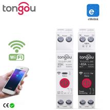 Ewelink TONGOU 1P+N 63A 110V 220V WIFI Smart Switch Energiezähler kWh Messung Leistungsschalter Timer Relais Smart Home Schutz