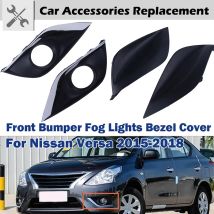 Rhyming Car Front Bumper Fog Lights Bezel Frame Cover For Nissan Versa 2015 2016 2017 2018 With/No Lamp Holes Car Accessories