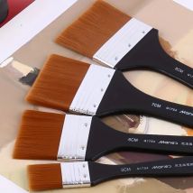 1 Stück Marie's Nylon-Flachpinsel mit Holzgriff, 7 verschiedene Größen – perfekt zum Auftragen von Gesso, Acryl, Öl, Gouache, DIY-Farbe