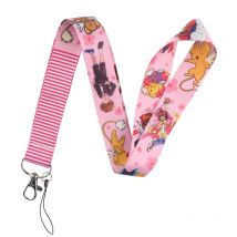 Cardcaptor Sakura Lanyard Keys Phone Holder Funny Neck Strap With Keyring ID Card DIY Animal webbings ribbons  Hang Rope