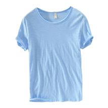 100% Baumwolle Neue Sommer T Shirt Männer Kurzarm Oansatz Atmungsaktive Tops & t Weiche Weiße T-shirt Hohe Qualität 213