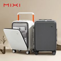 Mixi Valigia tascabile per laptop anteriore Maniglia larga Valigia da viaggio da uomo 20'' Bagaglio a mano da donna Trolley con telaio in alluminio per PC 24''