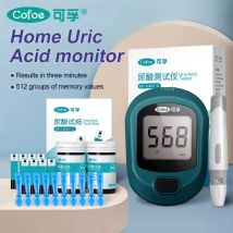 Monitor dell'acido uricico Cofoe con strisce reattive 50/100 lancette per uso domestico o medico per misurare la goccia dell'acido urico per prevenire l'acido urico elevato