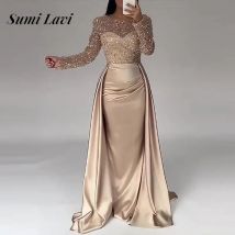 Frauen Mode Pailletten Patchwork Abendkleid Elegante Oansatz Langarm Falten Solide Lange Kleid Sexy Hight Taille Schlank Party Kleid