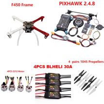 PIXHAWK2.4.8 Flugsteuerung F450 Drohnen-Kit Ardupilot 100MW Funktelemetrie Quadcopter BLHELI 30A 2212 Motor ESC Landegestell